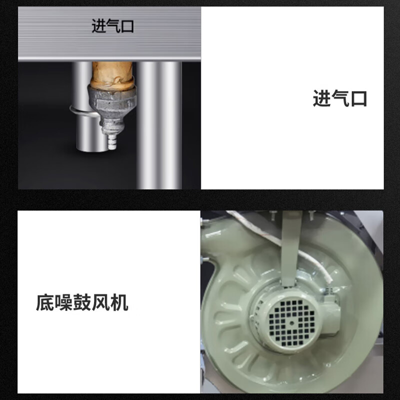 史蒂芬(stevison))双头燃气大锅灶 电压220v 功率1100W 锅径700mm*2 201不锈钢 DL-RZ7高清大图