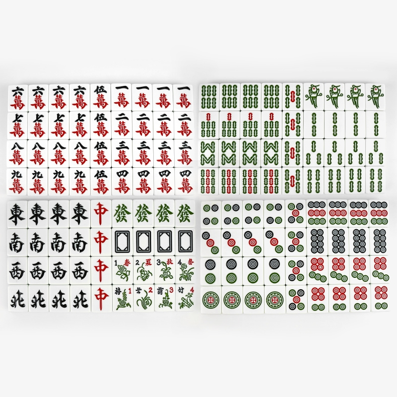 闪电客麻将牌家用中号大号手搓麻将四川广东红中麻将牌136张108