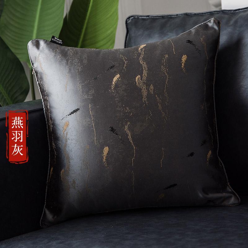 现代新中式抱枕轻奢软包靠背垫床头靠枕沙发靠垫抱枕套不含芯_825高清大图