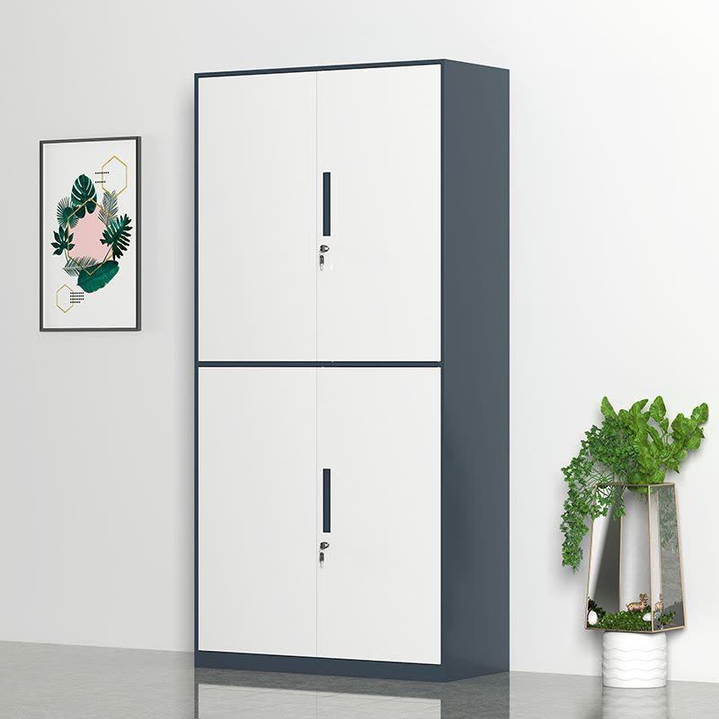 臻远 ZY-SY-34 窄边文件柜 通双节 900*400*1850mm (单位:台)灰白套色图片