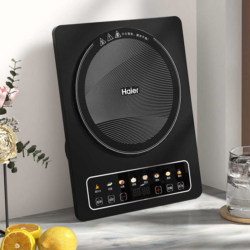 海尔电磁炉 2200W大功率 按键调节耐用面板 家用电磁灶火锅炉HIC-K122ABH高清大图