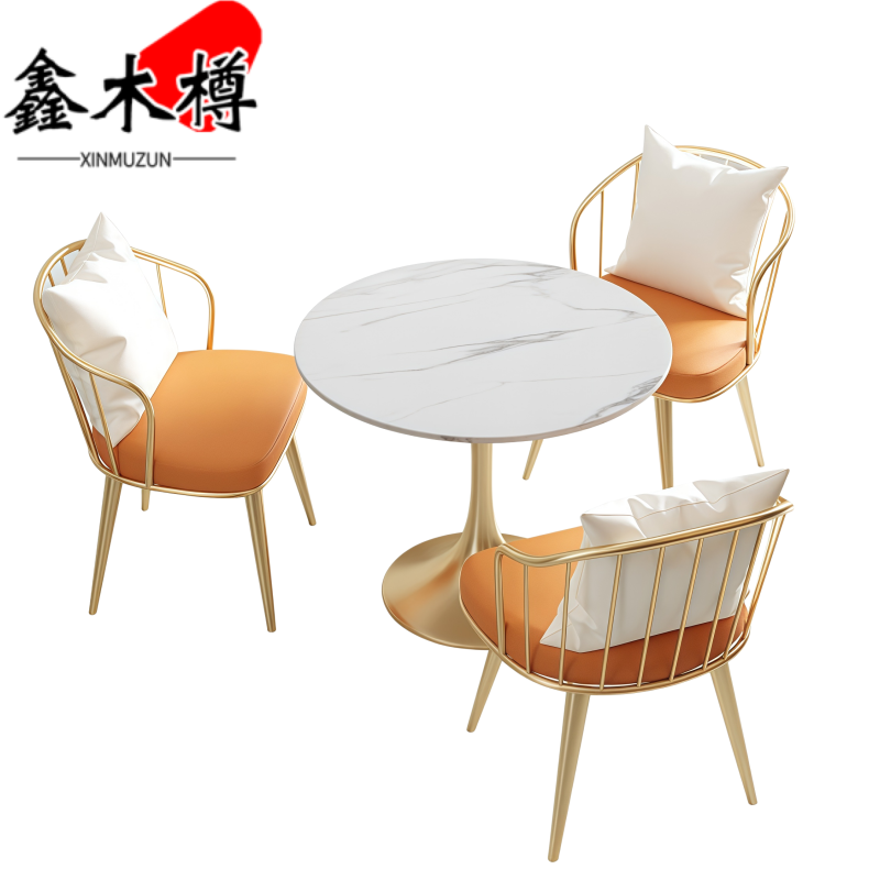 鑫木樽休闲桌椅1桌三椅套
