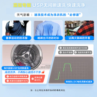 海尔 10公斤 直驱变频 AI智慧洗 智能投放 防过敏 滚筒洗衣机 洗烘一体机 政府补贴 懒人救星 HBD12366