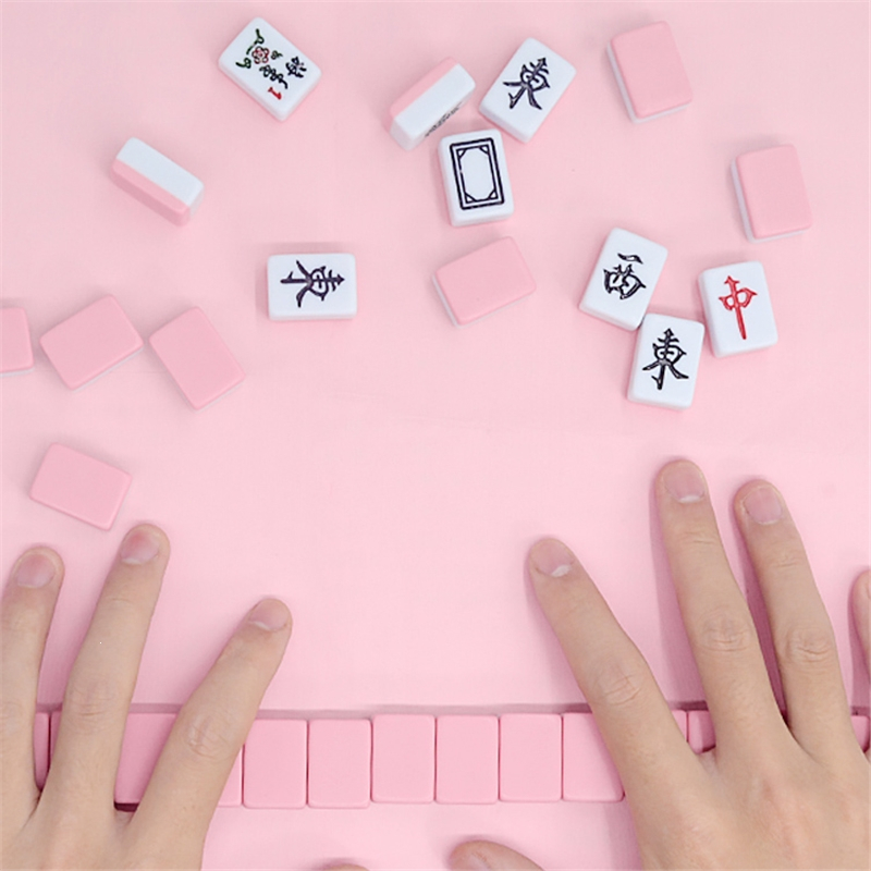 迷你麻将牌旅行宿舍便携式可爱mini户外网红寝室家用手搓小麻雀