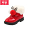 可莉允2022冬季新款儿童雪地靴女童防水中大短靴女童加绒棉鞋小童棉靴