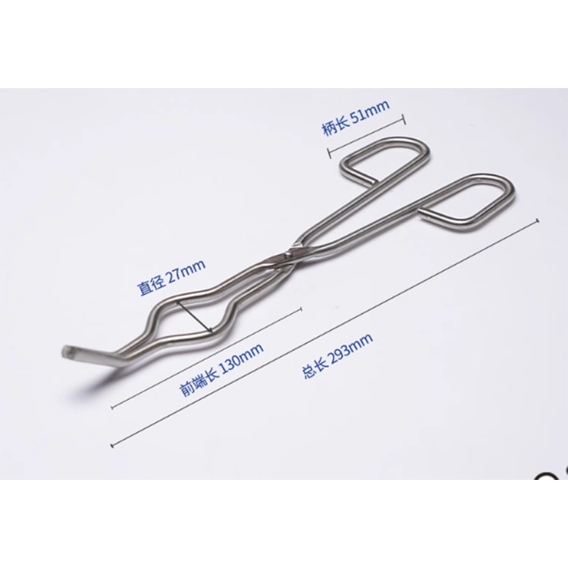 304不锈钢坩埚钳实验室用坩埚夹子 圆形 10寸/25cm 1个