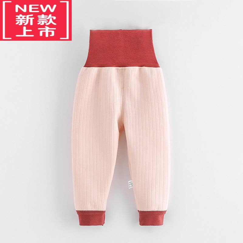 可莉允宝宝高腰裤婴儿保暖裤加绒加厚小孩护肚脐秋冬一体绒儿童裤子图片