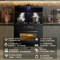 凯度(CASDON)T2E集成灶蒸烤一体集成灶一体灶 蒸箱烤箱一体式 抽油烟机套装(可备注液化气))天然气(左)