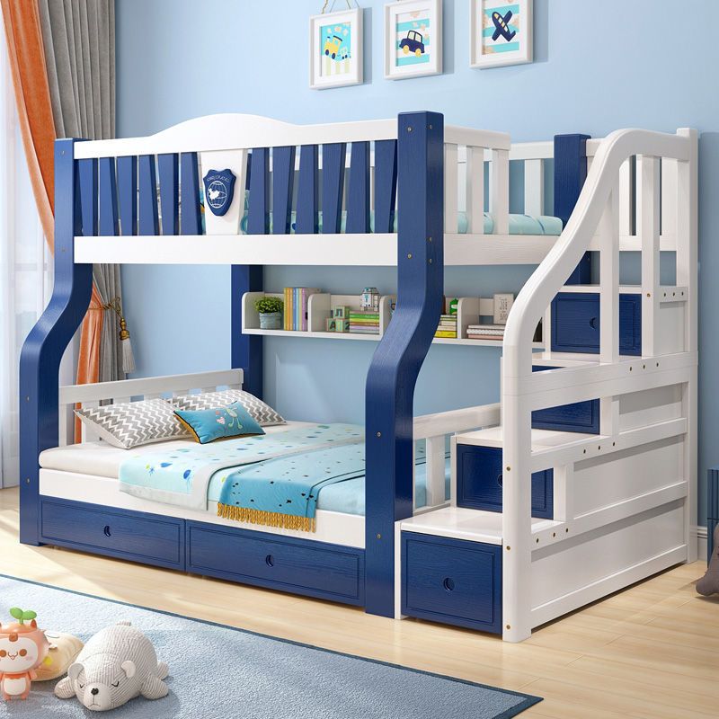 上下床全实木美式高低床双层床多功能儿童床带护栏成人双人床