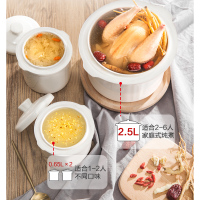 天际DGD25-25EWG电炖炖锅不锈钢隔水炖锅陶瓷内胆一锅三胆2-3L/2.5升煲汤煮粥锅燕窝炖盅家用全自动预约