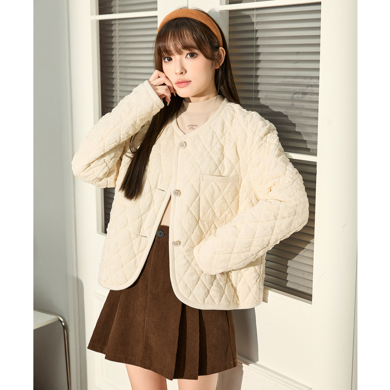 [1.5折价120元]唐狮小香风棉衣女新款流行冬装棉服外套秋冬短款小棉袄K