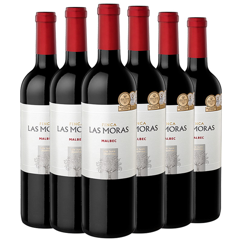 阿根廷原瓶进口 罗斯摩萨马尔贝克红葡萄酒 Las Moras Malbec 整箱装750ml*6