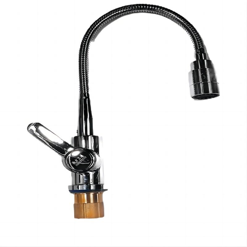 南方卫通 水龙头 万向菜盆冷热混合龙头NF5232 个高清大图