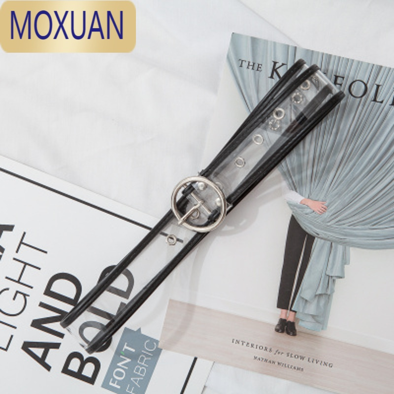 MOXUANins彩色透明腰带女装饰韩版个性时尚潮流牛仔裤腰带学生百搭皮带