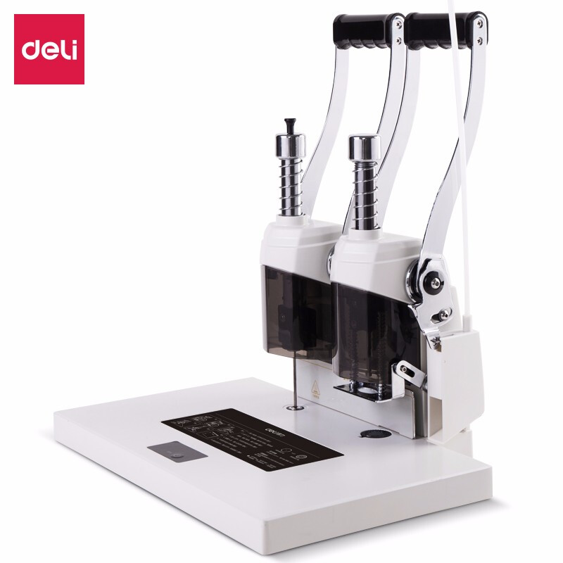 得力(deli)3877a 热熔凭证装订机 财务办公 闪电装订38mm