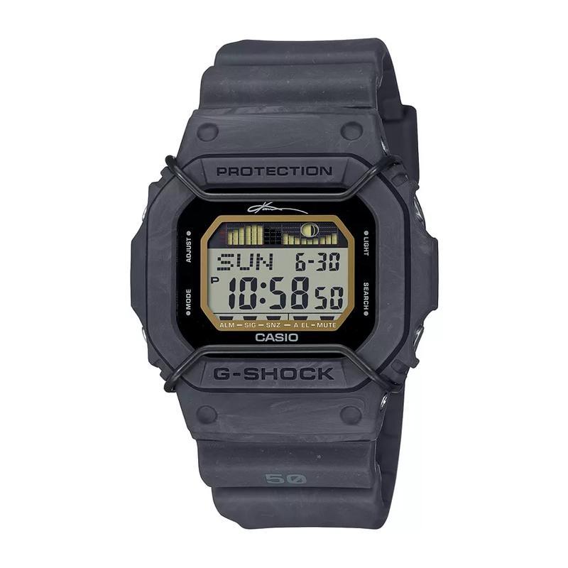 卡西欧(CASIO)男款黑树脂卡诺阿伊加拉什限量版手表43.2mmGLX5600KB-1防水耐冲击户外潮汐月相
