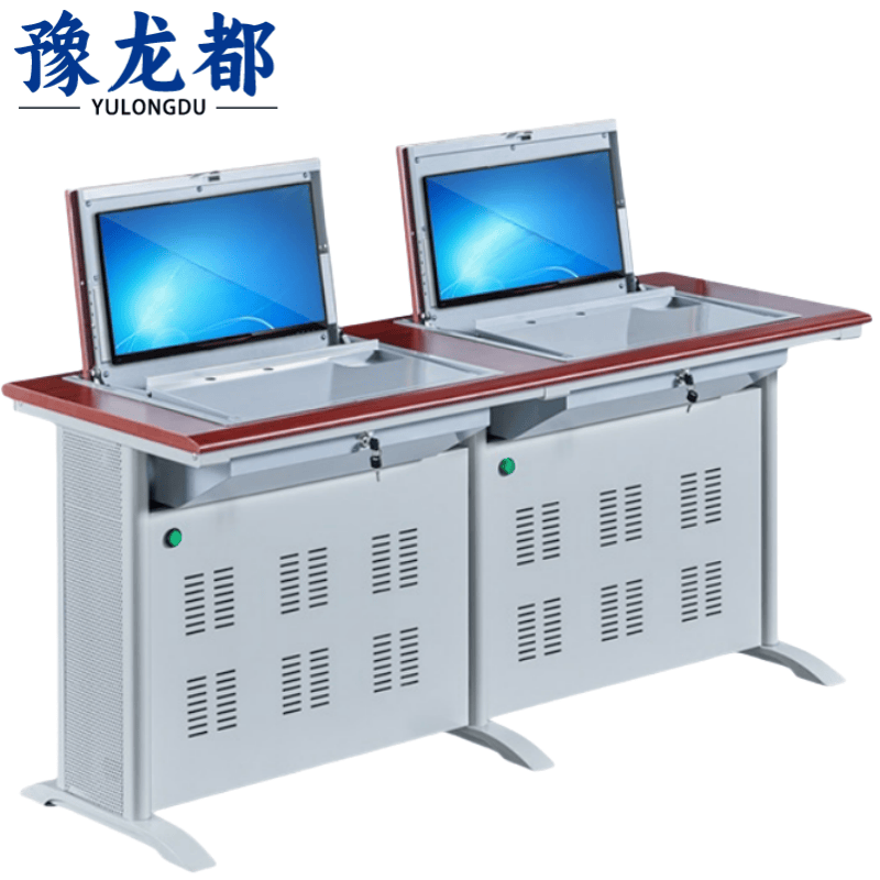 豫龙都翻转电脑桌双人张高清大图