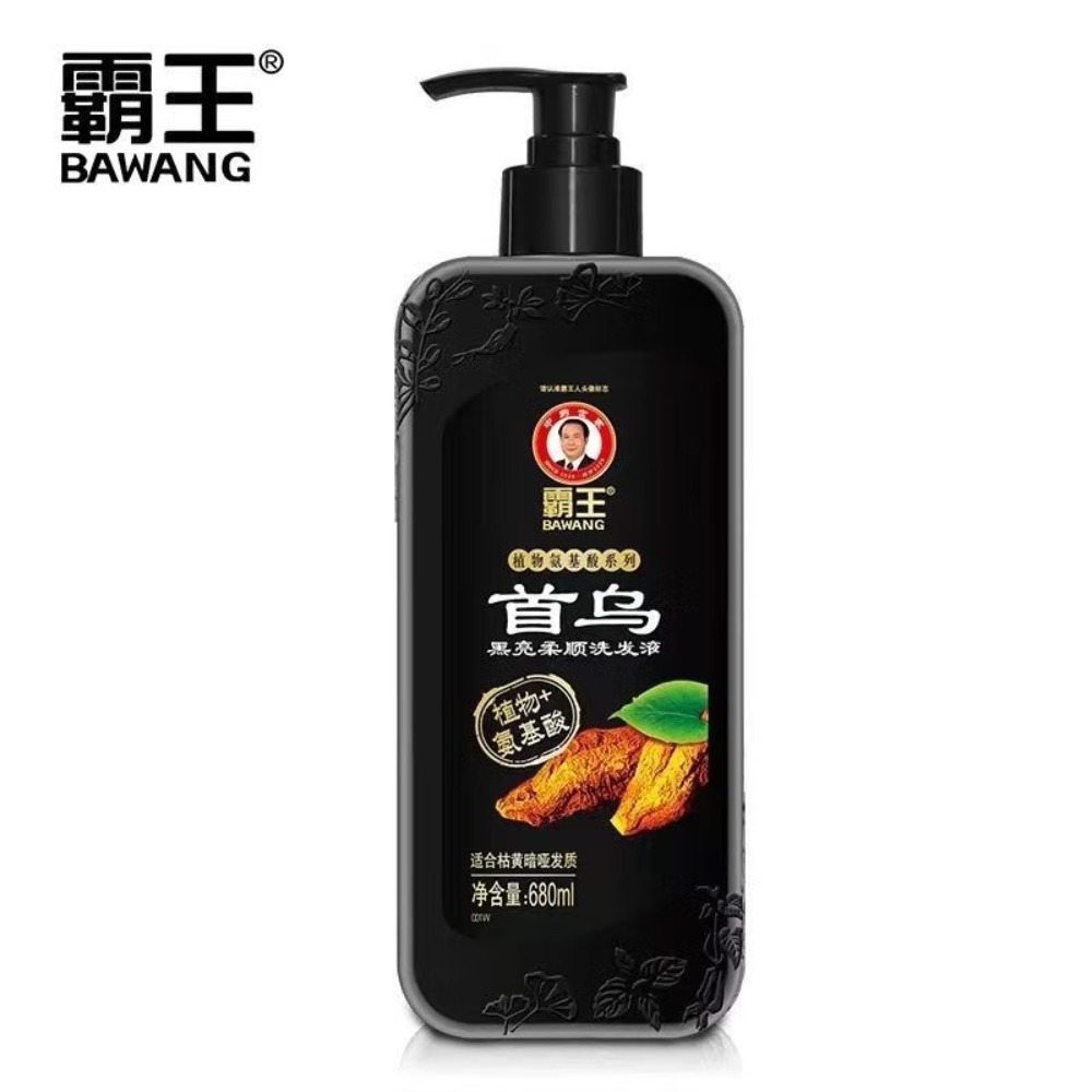 霸王氨基酸洗发水滋养植物洗头膏控油蓬松去屑洗发露温和清洁洗发液 680ml氨基酸首乌黑亮洗发水