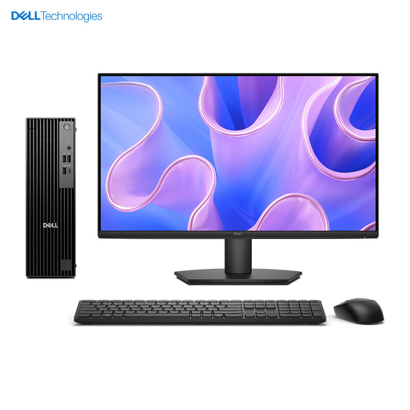 戴尔dell Pro Slim QCS1250 企业级高端商用办公绘图设计台式机电脑主机 定制Ultra5-235U 32G内存 1T机械+512G固态 配27英寸显示器高清大图
