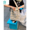 BANGDOU日系大容量条纹手提包包女2024新款刺绣帆布包百搭通勤单肩腋下包