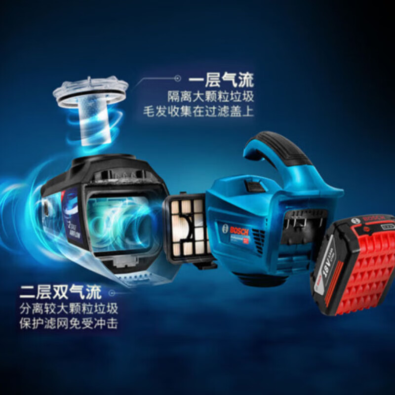 hizhg 便携吸尘器无线锂电吸尘机两电一充 ;GAS 12V-LI高清大图