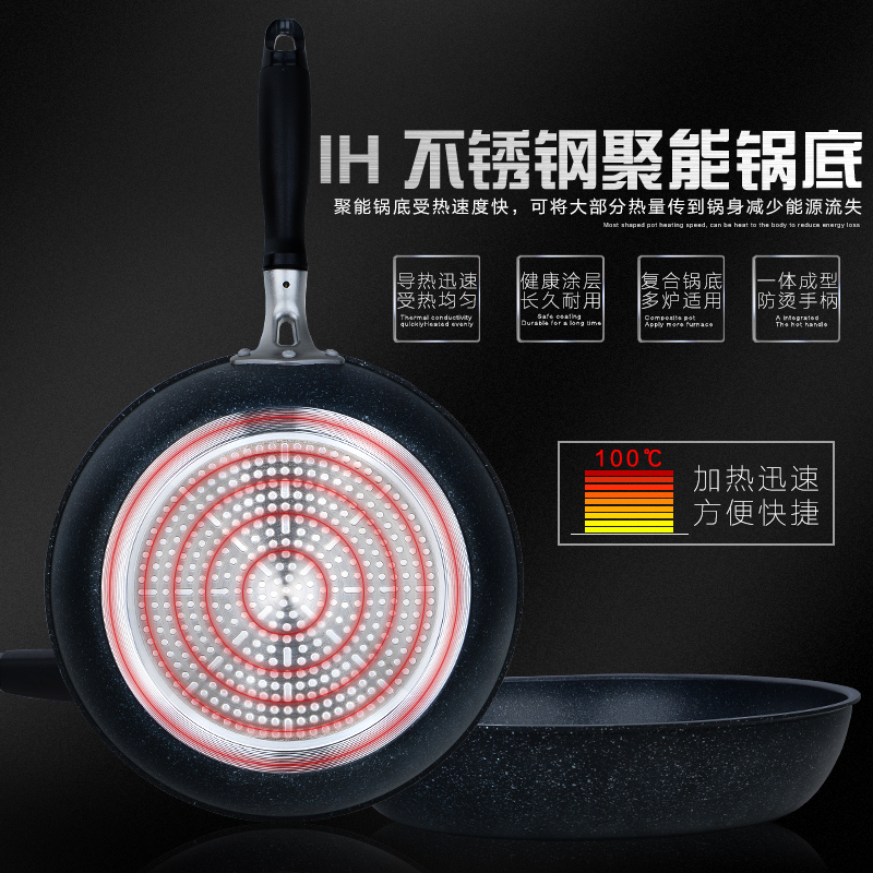 乐扣乐扣(LOCK&LOCK) LOC2283 煎锅 多功能麦饭石炒锅