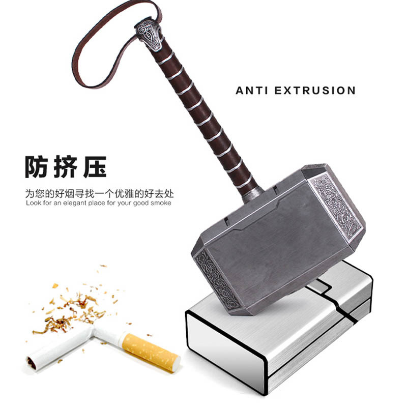 个性香菸盒创意翻盖烟盒男士20支装便携防压防汉塑料激光金属烟盒