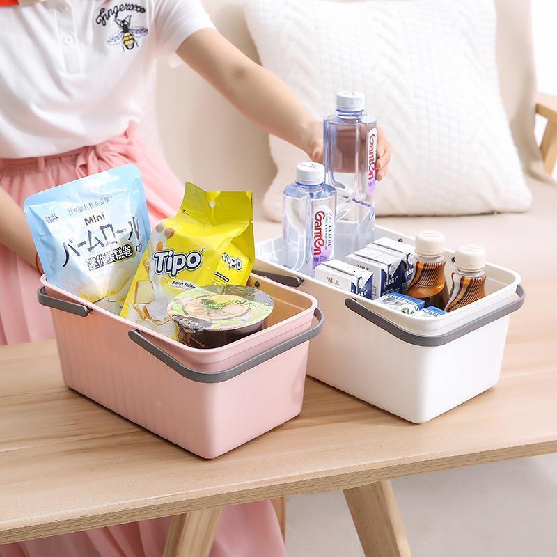 家柏饰(CORATED)洗澡篮子手提浴筐女洗漱用品浴篮大容量洗澡筐宿舍沐浴洗澡蓝高清大图