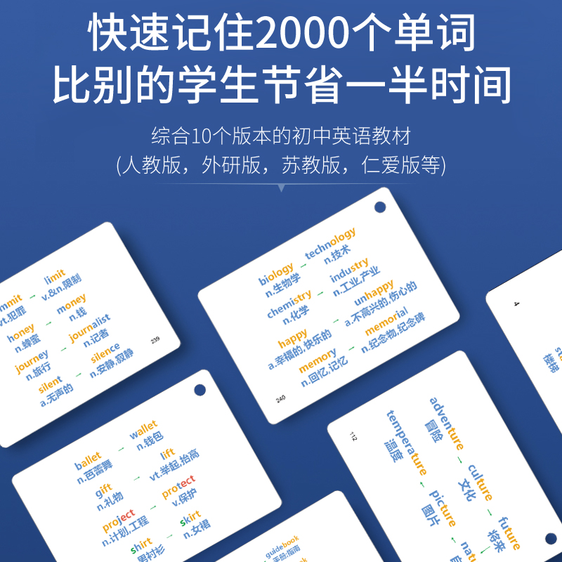 [正版图书]初中生记背中考闪过手册人教初中英语单词汇总表格思维导图速记口袋书蝶变仁爱版小甘大全外研版3500词汇小本初一高清大图