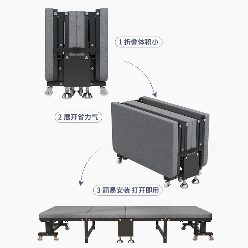 午休折叠床单人办公室沙发床成人午睡床简易家用便携行军床519