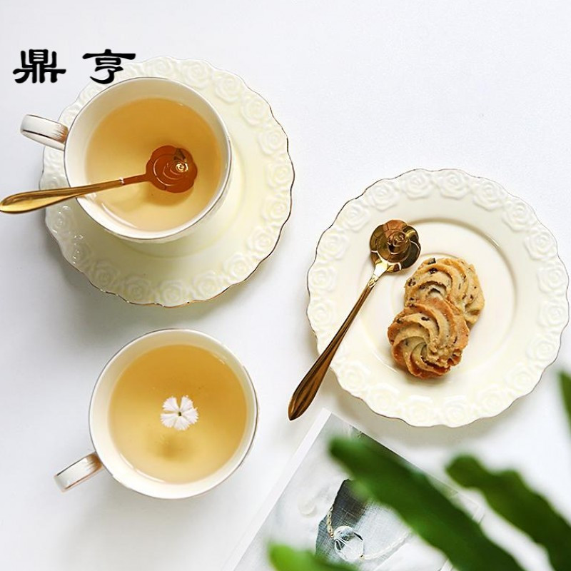 鼎亨英式下午茶茶具 欧式花茶茶具花茶杯套装 陶瓷玻璃煮水果蜡烛