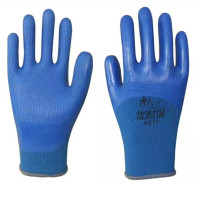 星宇劳保手套耐磨防滑手套工地工作防护手套加厚保暖羊毛腈纶纤维乳胶手套A677 10双