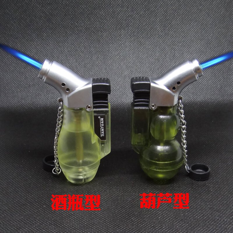 创意透明直冲充气打火机防风点烟器个性高温雪茄打火机艾灸小焊枪