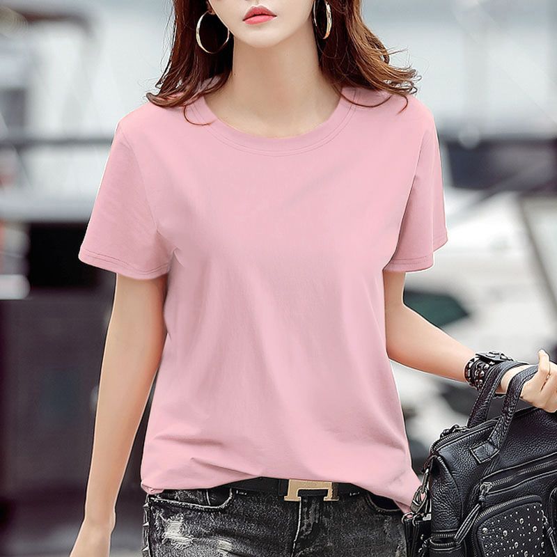 夏季女装短袖t恤女纯棉韩版半袖休闲a