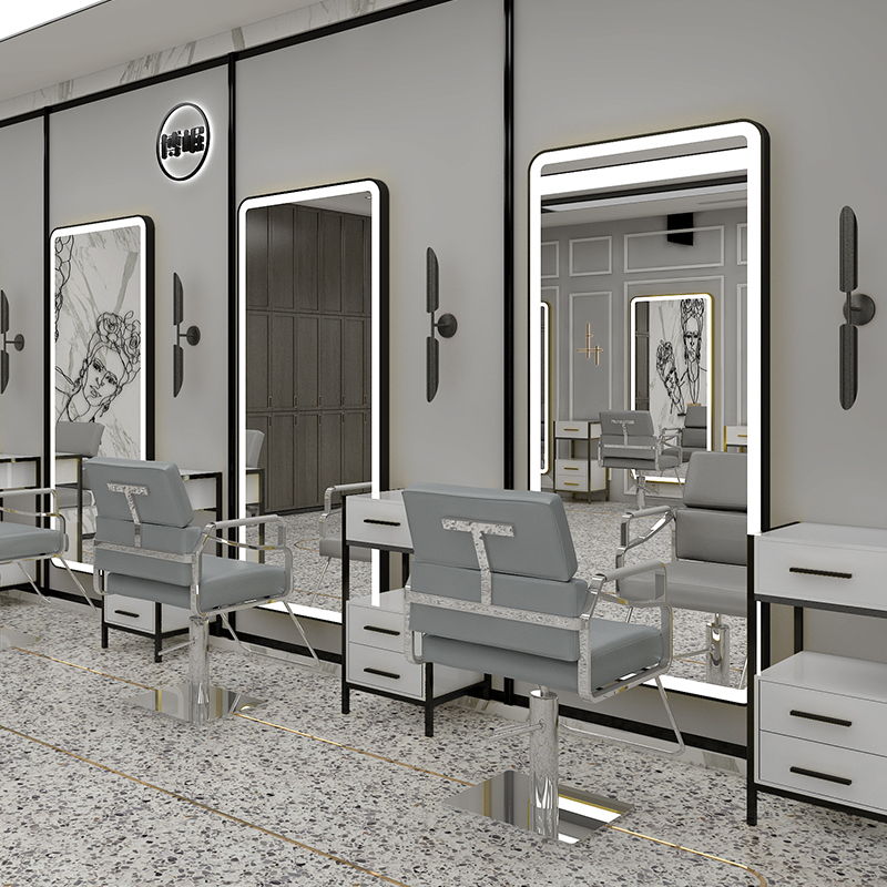 艺可恩理发镜台镜台美发落地镜台发廊镜子挂墙单面