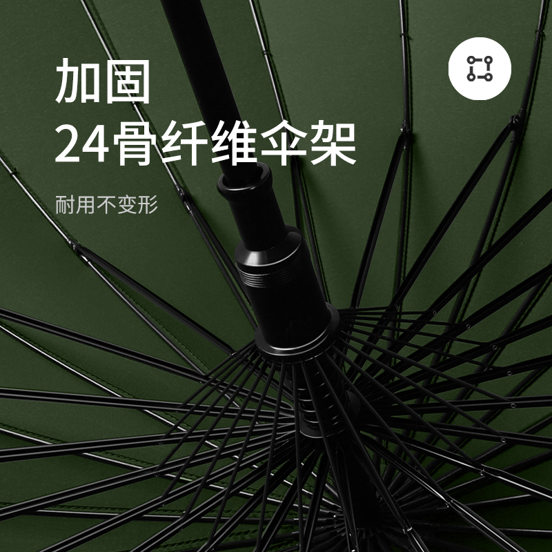 雨伞男女士自动24骨长柄直杆加大加固防台风超大号双人加厚直柄大伞