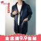 防水防油成人男士围裙韩版长袖工作服时尚拉链罩衣加大厨房大褂