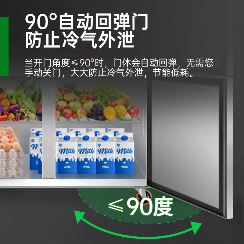 意黛斯YIDAISI 商用四门双温全冷藏全冷冻风冷电冰箱 大容积酒店饭店食堂厨房冰箱四门冰柜冷藏冷冻保鲜柜LBRFL4S高清大图