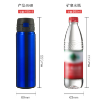 万象保温杯弹跳盖大容量喝水杯304不锈钢保温杯便携车载直身杯子B48