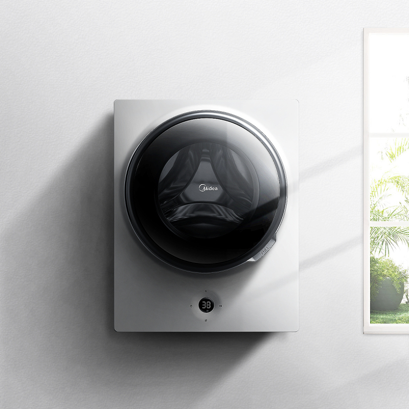 美的(Midea)MG30V30DX 3公斤儿童洗全自动滚筒壁挂洗衣机 BLDC静音变频 家用白色 纳米银离子除菌