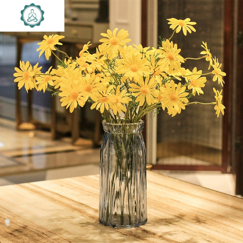 仿真花小雏菊装饰花塑料假花菊花客厅餐桌酒店办公插花绢花摆件 封后 精品雏菊粉色(8支)仿真植物