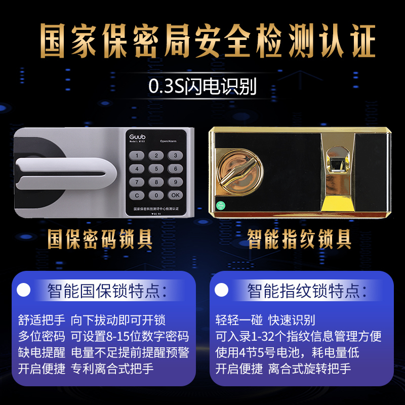 鑫环境 钢制密码电子凭证办公室整装保密柜铁皮文件柜指纹锁套色落地矮柜高清大图
