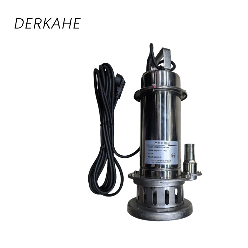 DERKAHE WQ(D)-B不锈钢污水污物潜水电泵 WQD20-6-0.75B(Z) 台高清大图