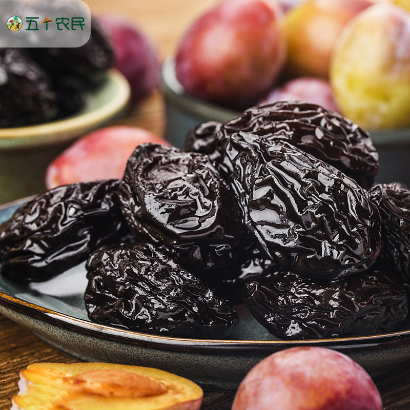 五个农民西梅500g罐装量贩酸甜蜜饯果脯话梅零食高清大图