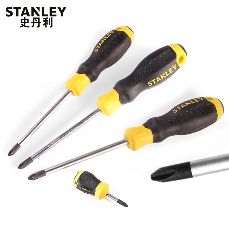 史丹利STANLEY 胶柄十字螺丝批PH1x100mm 家用梅花螺丝刀 笔记本 机修起子改锥 60-805-23 可定制