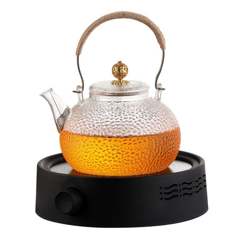 提梁玻璃烧水壶耐高温养生煮茶壶魅扣蒸煮茶器电电陶炉