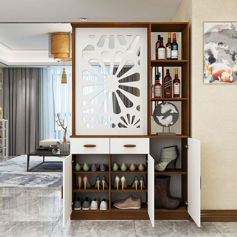 酒柜现代简约小户型客厅屏风隔断柜进轻奢风水玄关柜装饰柜鞋柜视频