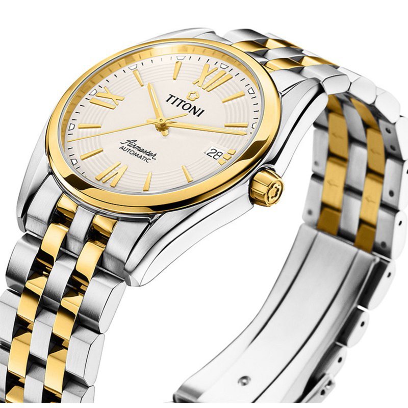 titoni瑞士梅花手表男士自动机械表经典腕表空霸系列