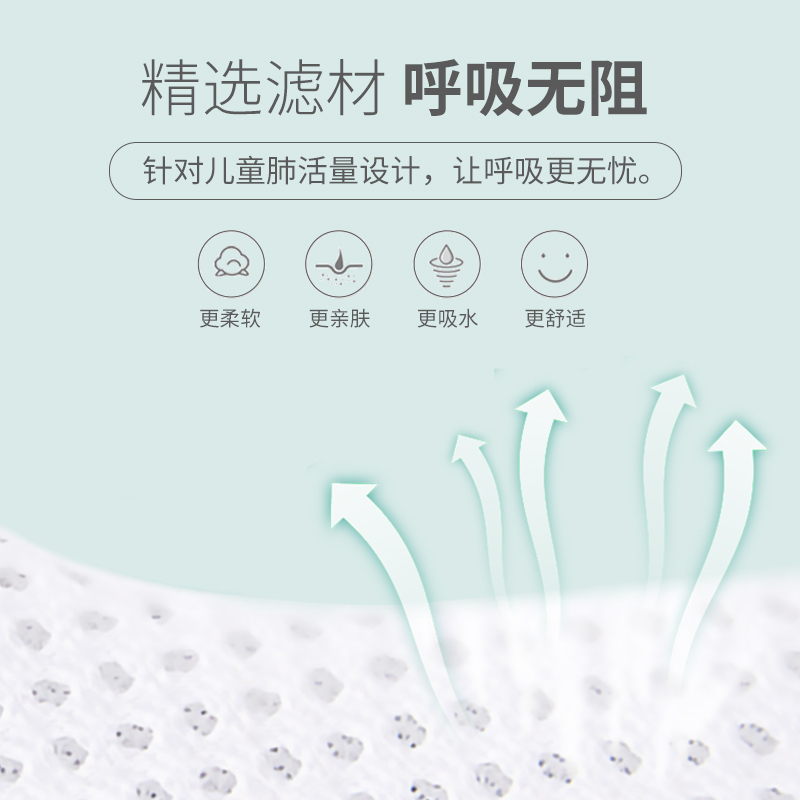 秝客(lefeke)医用耗材一次性儿童平面口罩10片装三层熔喷透气防尘防护非医用儿童口罩面罩白色10只装小孩儿口罩一次性