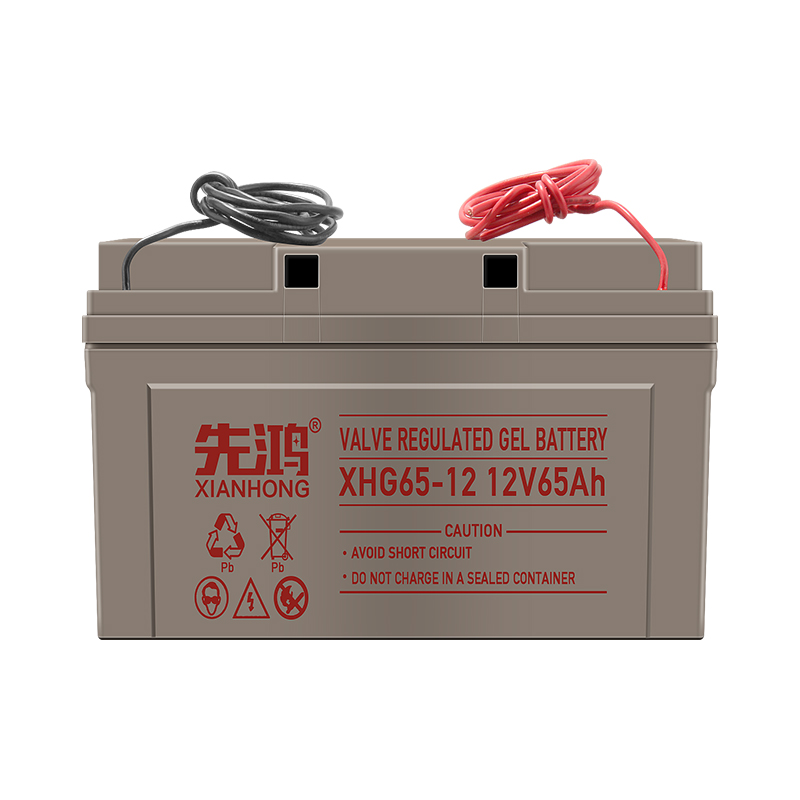 先鸿蓄电池12V65AH电瓶家用UPS太阳能光伏发电系统照明应急基站高清大图